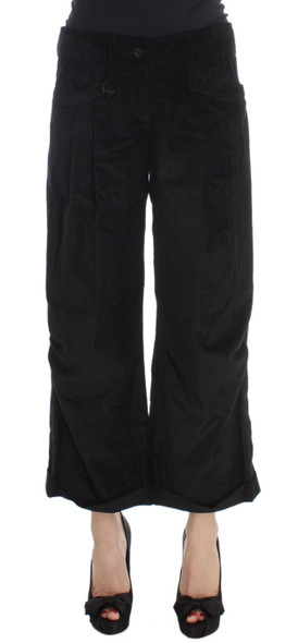 Black Velvet Cotton Capri Bootcut Pants Black Velvet Cotton Capri Bootcut Pants