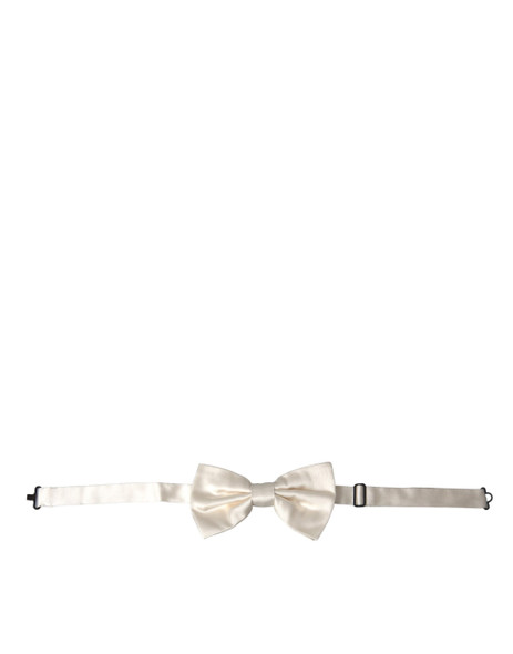 Off White Silk Adjustable Neck Men Bow Tie Off White Silk Adjustable Neck Men Bow Tie