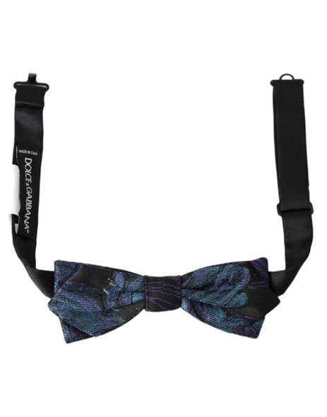 Black Blue Brocade Adjustable Neck Men Bow Tie Black Blue Brocade Adjustable Neck Men Bow Tie