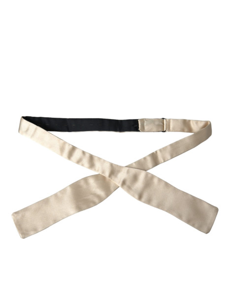 Beige Silk Slim Skinny Necktie Men Bow Tie Beige Silk Slim Skinny Necktie Men Bow Tie