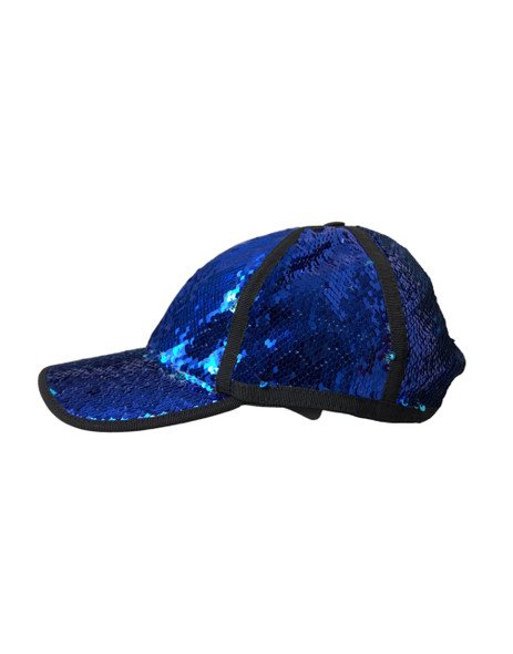 Dolce & Gabbana Royal Blue Sequin Baseball Hat Men Dolce & Gabbana Royal Blue Sequin Baseball Hat Men
