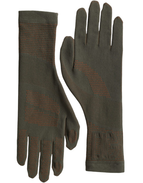 Brown Cotton Stretch Wrist Length Gloves Brown Cotton Stretch Wrist Length Gloves