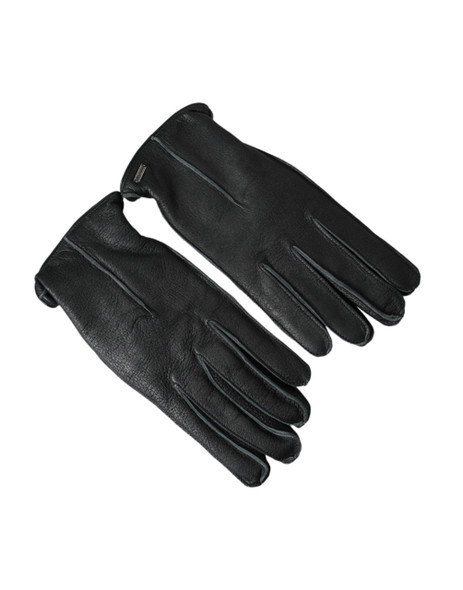 Black Deer Leather Wrist Length Gloves Black Deer Leather Wrist Length Gloves