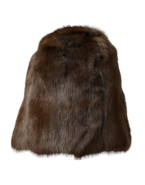Dolce & Gabbana Brown Weasel Fur Womens Cashmere Hat Beanie HAT9562 Dolce & Gabbana Brown Weasel Fur Womens Cashmere Hat Beanie HAT9562