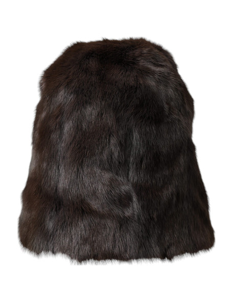 Dolce & Gabbana Brown Weasel Fur Womens Cashmere Hat Beanie HAT9563 Dolce & Gabbana Brown Weasel Fur Womens Cashmere Hat Beanie HAT9563