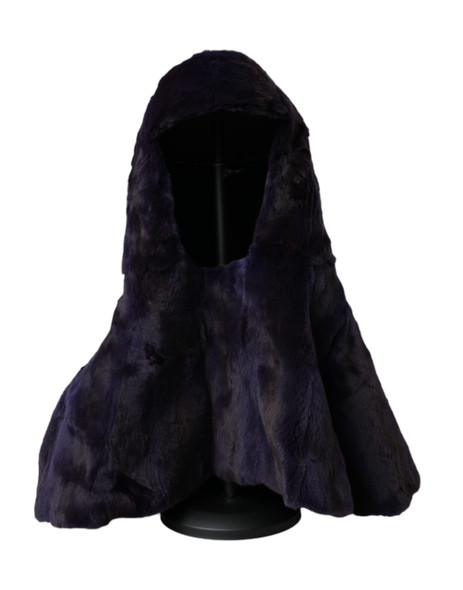 Black Weasel Fur Whole Head Wrap Hat Black Weasel Fur Whole Head Wrap Hat