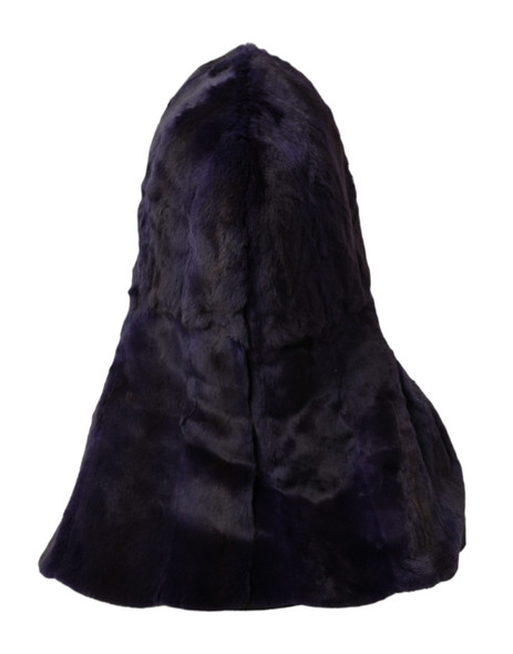 Black Weasel Fur Whole Head Wrap Hat Black Weasel Fur Whole Head Wrap Hat