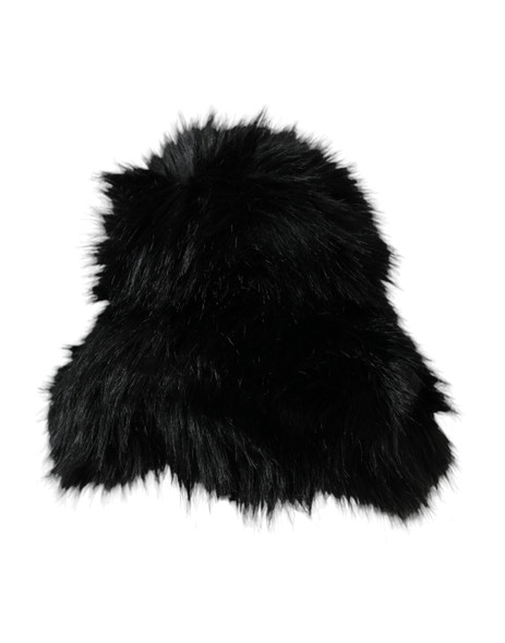Black Faux Fur Womens Bucket Hat Black Faux Fur Womens Bucket Hat