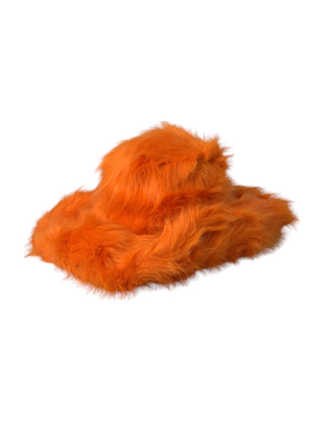 Dolce & Gabbana Orange Faux Fur Polyester Fedora Hat Dolce & Gabbana Orange Faux Fur Polyester Fedora Hat