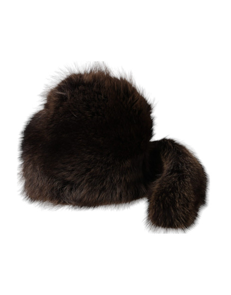 Dolce & Gabbana Women Brown Raccoon Fur Bucket Hat Dolce & Gabbana Women Brown Raccoon Fur Bucket Hat