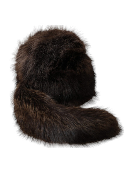 Dolce & Gabbana Women Brown Raccoon Fur Bucket Hat Dolce & Gabbana Women Brown Raccoon Fur Bucket Hat