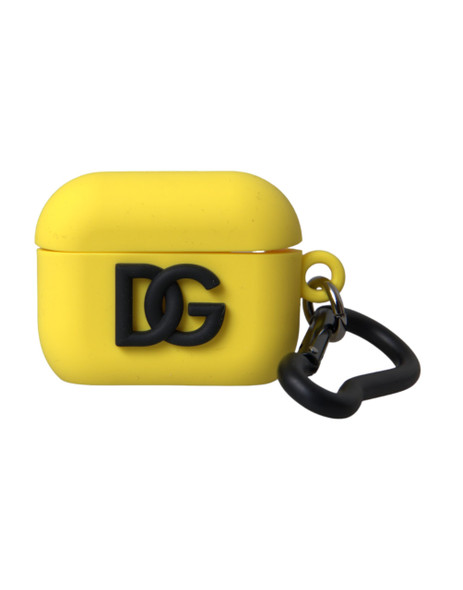 Yellow Silicone Logo Embossed Airpods Case Yellow Silicone Logo Embossed Airpods Case