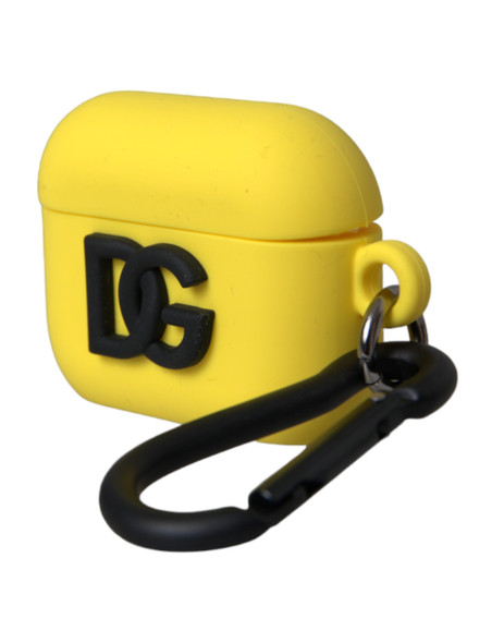Yellow Silicone Logo Embossed Airpods Case Yellow Silicone Logo Embossed Airpods Case