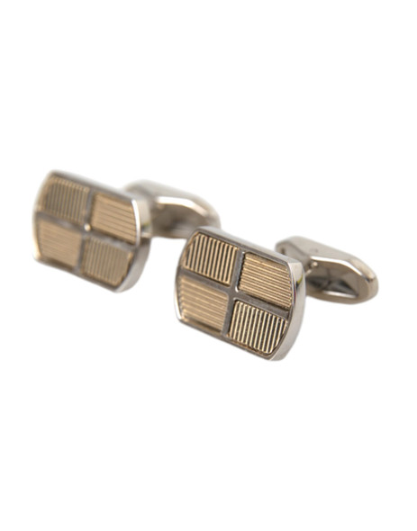 Silver Gold Plated Metal Brass Pin Cufflinks Silver Gold Plated Metal Brass Pin Cufflinks