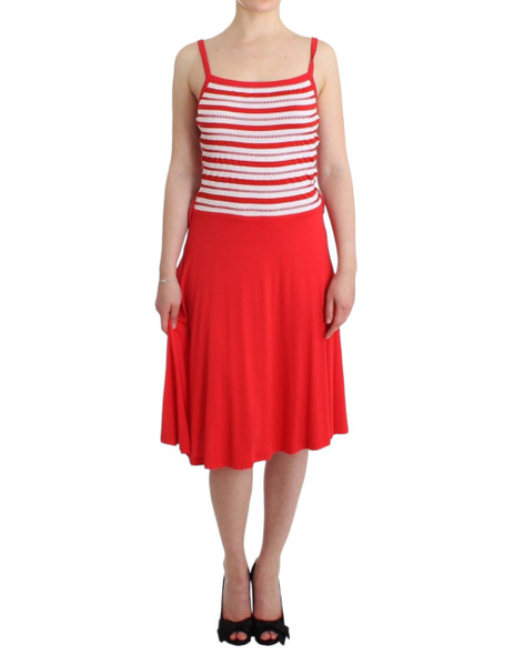 Red striped jersey A-line dress Red striped jersey A-line dress