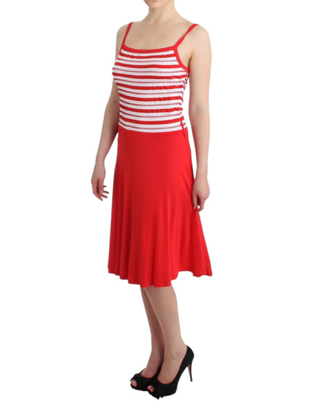 Red striped jersey A-line dress Red striped jersey A-line dress