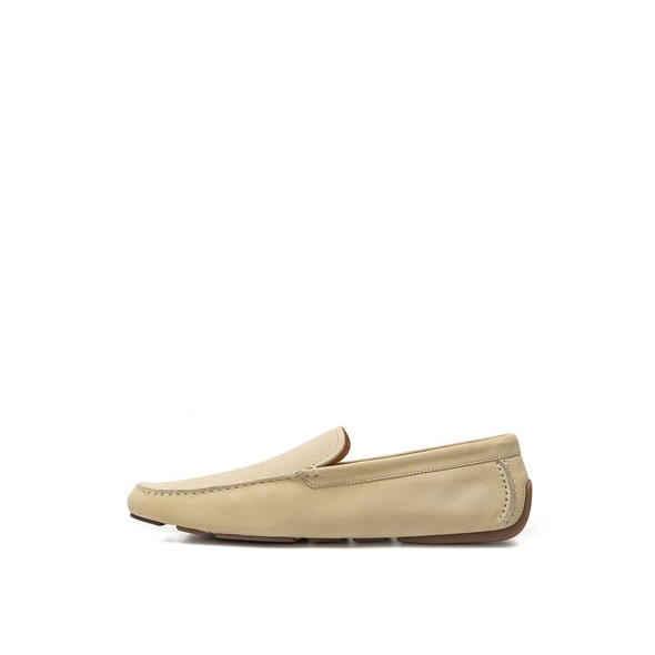 Beige Leather Moccassin Beige Leather Moccassin