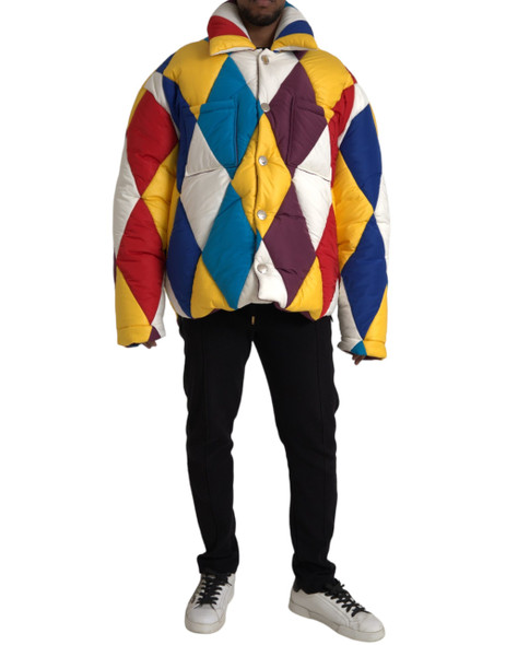 Multicolor Windbreaker Puffer Jacket Men Multicolor Windbreaker Puffer Jacket Men