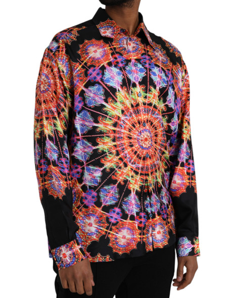 Multicolor Luminarie Silk Men Casual Shirt Multicolor Luminarie Silk Men Casual Shirt