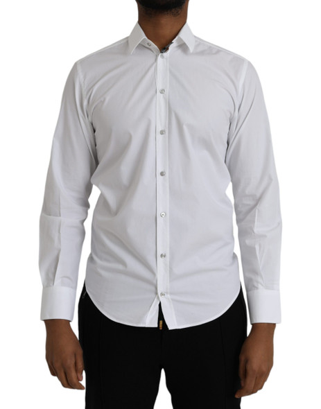 White Cotton Long Sleeve Dress MARTINI Shirt White Cotton Long Sleeve Dress MARTINI Shirt