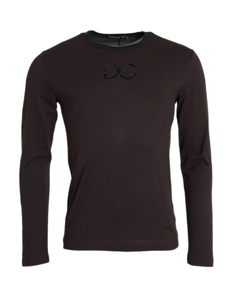 Brown DG Logo Crewneck Pullover Sweater Brown DG Logo Crewneck Pullover Sweater