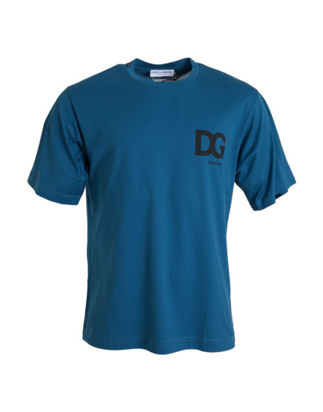 Blue Logo Round Neck Short Sleeves T-shirt Blue Logo Round Neck Short Sleeves T-shirt