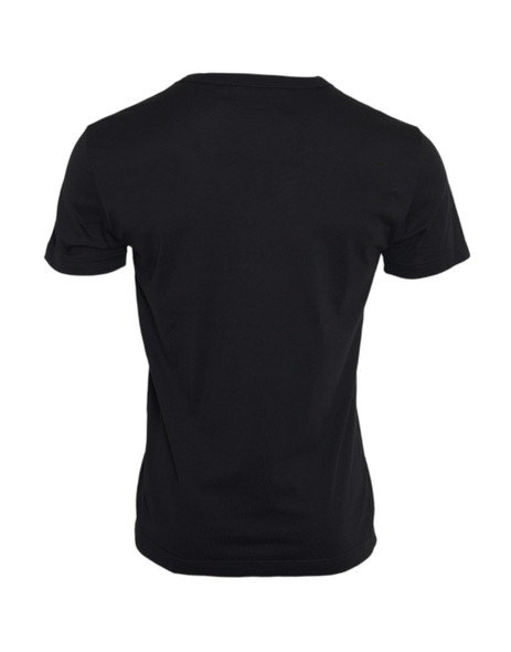 Black Cotton Silver Chain Short Sleeve T-shirt Black Cotton Silver Chain Short Sleeve T-shirt