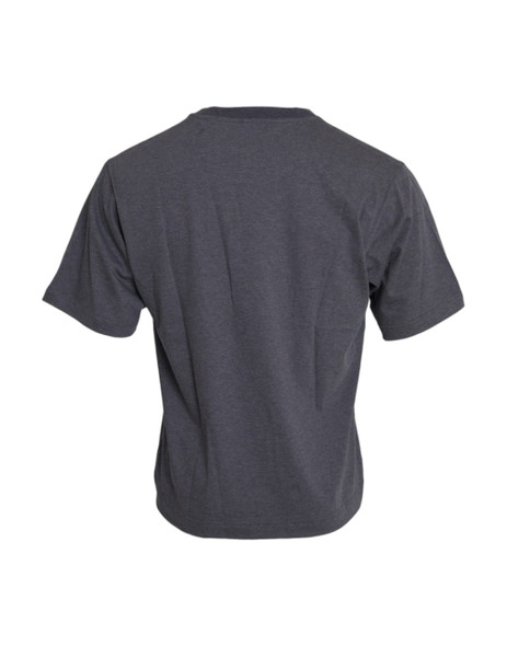 Dolce & Gabbana Gray Cotton Round Neck Short Sleeve T-shirt Dolce & Gabbana Gray Cotton Round Neck Short Sleeve T-shirt