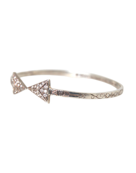 Arrow Crystal 925 Silver Bangle Bracelet Women Arrow Crystal 925 Silver Bangle Bracelet Women