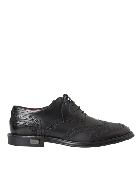 Black Leather Oxford Wingtip Formal Men Shoes MV5682 Black Leather Oxford Wingtip Formal Men Shoes MV5682