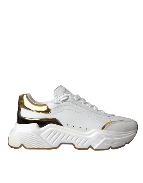 White Gold DAYMASTER Leather Sneakers Shoes White Gold DAYMASTER Leather Sneakers Shoes