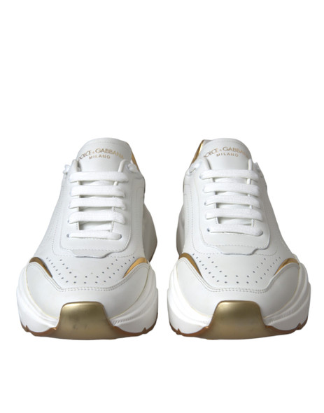 White Gold DAYMASTER Leather Sneakers Shoes White Gold DAYMASTER Leather Sneakers Shoes