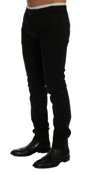 Black Cotton Stretch Chinos Pants Black Cotton Stretch Chinos Pants