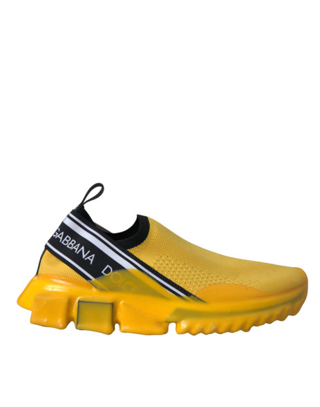 Dolce & Gabbana Yellow Sorrento Slip On Sneakers Women Shoes Dolce & Gabbana Yellow Sorrento Slip On Sneakers Women Shoes