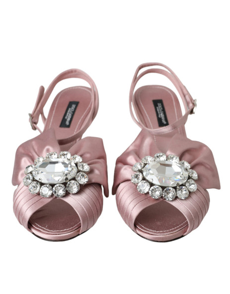 Dolce & Gabbana Pink Keira Crystal Heels Sandals Shoes Dolce & Gabbana Pink Keira Crystal Heels Sandals Shoes