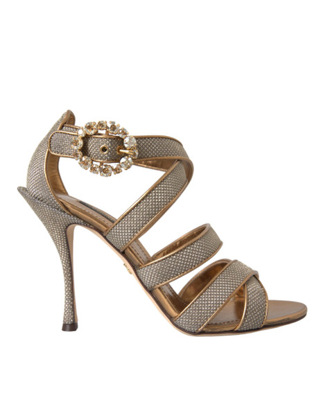 Bronze Crystal Strap Heels Sandals Shoes LA11158 Bronze Crystal Strap Heels Sandals Shoes LA11158