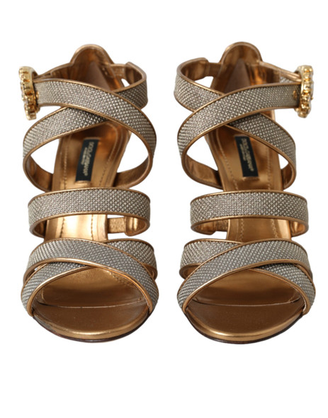 Bronze Crystal Strap Heels Sandals Shoes LA11158 Bronze Crystal Strap Heels Sandals Shoes LA11158