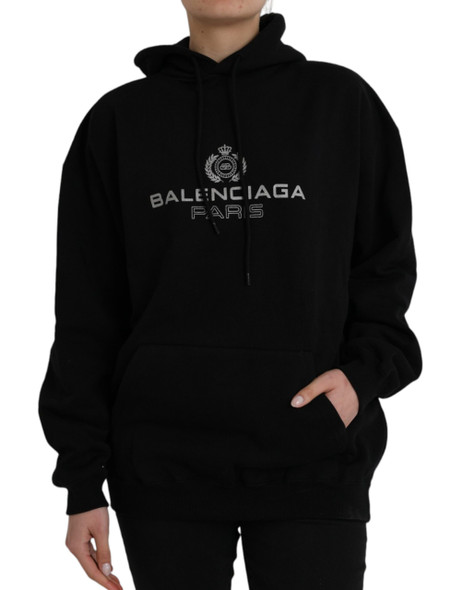 Black Cotton Logo Hooded Pullover Sweatshirt Sweater TSH8495 Black Cotton Logo Hooded Pullover Sweatshirt Sweater TSH8495