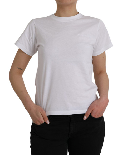 White Cotton Crew Neck Short Sleeves T-shirt White Cotton Crew Neck Short Sleeves T-shirt