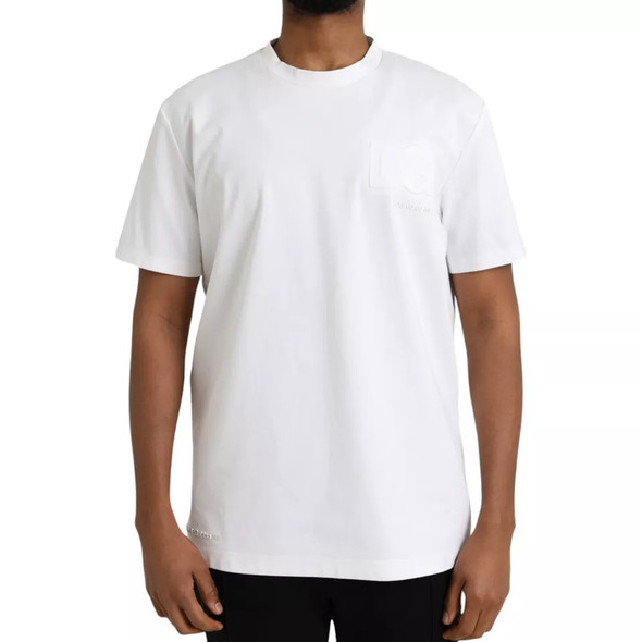 Dolce & Gabbana White Logo Embossed Cotton Crewneck T-shirt TSH84884 Dolce & Gabbana White Logo Embossed Cotton Crewneck T-shirt TSH84884