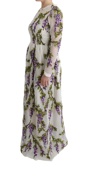 Dolce & Gabbana White Floral Embroidered Maxi Dress Dolce & Gabbana White Floral Embroidered Maxi Dress