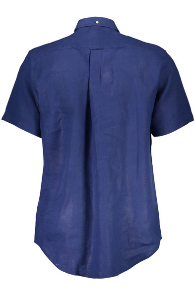Elegant Blue Linen Button-Down Shirt Elegant Blue Linen Button-Down Shirt