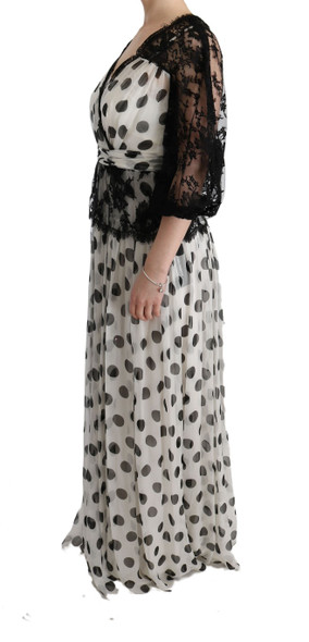 Black White Polka Dotted Floral Dress Black White Polka Dotted Floral Dress