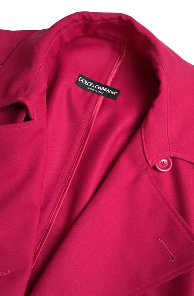 Dark Pink Double Breasted Trench Coat Jacket Dark Pink Double Breasted Trench Coat Jacket