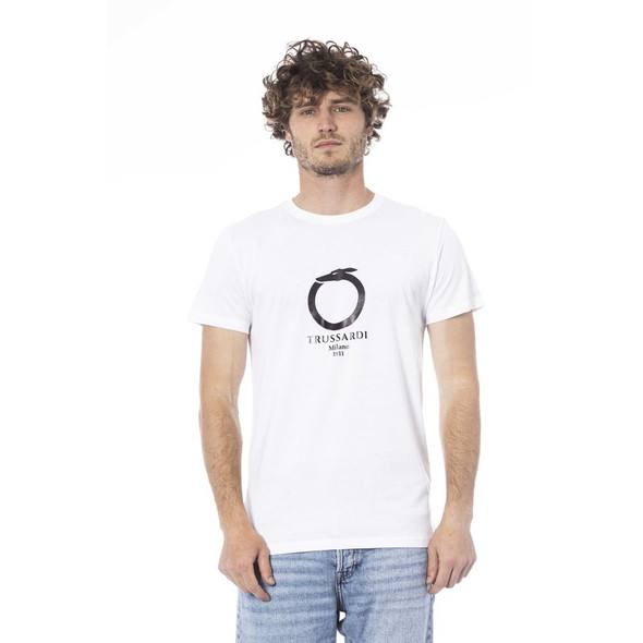 White Cotton T-Shirt TR-24321-FBB-186 White Cotton T-Shirt TR-24321-FBB-186