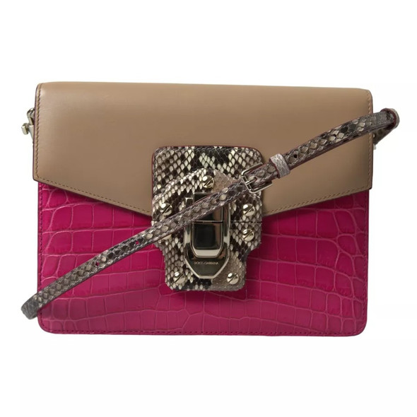 Dolce & Gabbana Multicolor Leather LUCIA Shoulder Bag Dolce & Gabbana Multicolor Leather LUCIA Shoulder Bag