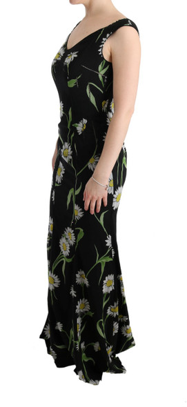 Dolce & Gabbana Sunflower Silk Stretch Sheath Dress Dolce & Gabbana Sunflower Silk Stretch Sheath Dress