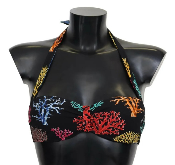 Black Corals Print Swimsuit Beachwear Bikini Top Black Corals Print Swimsuit Beachwear Bikini Top