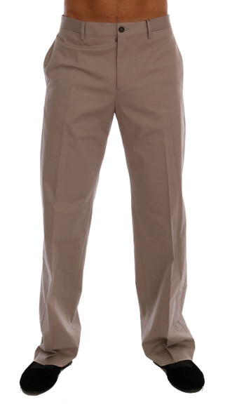 Dolce & Gabbana Beige Cotton Stretch Chinos Pants Dolce & Gabbana Beige Cotton Stretch Chinos Pants