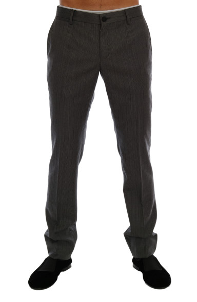 Gray Wool Striped Formal Pants Gray Wool Striped Formal Pants
